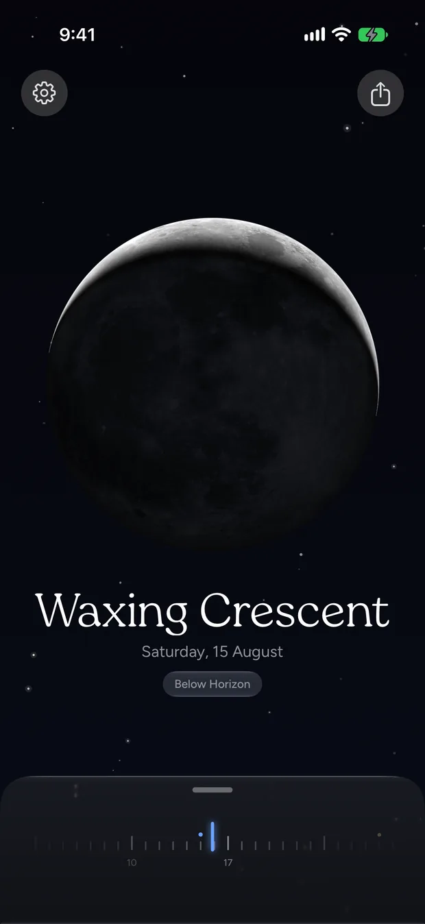 Moon on iPhone