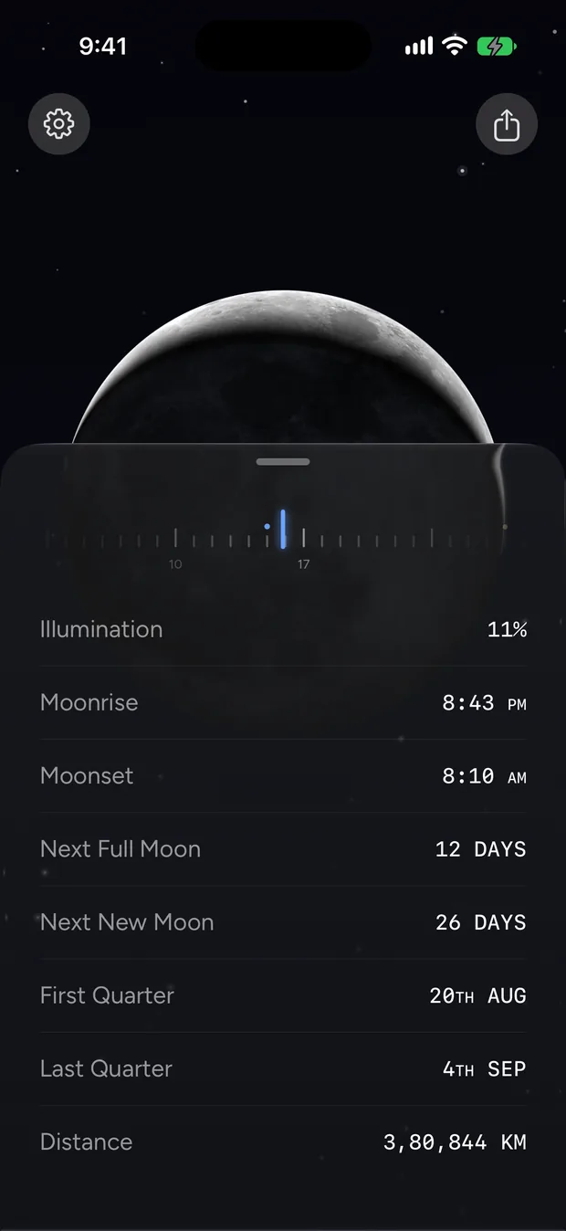 Moon on iPhone
