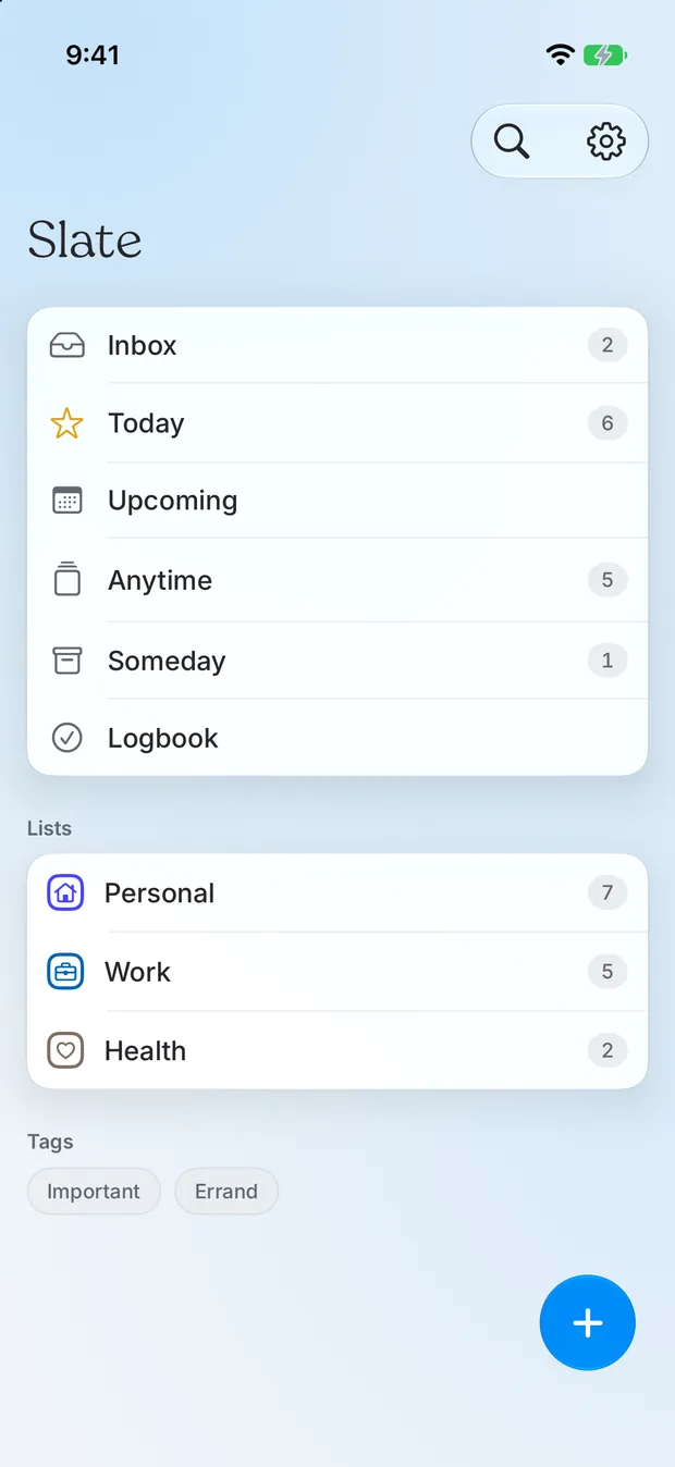 Slate on iPhone